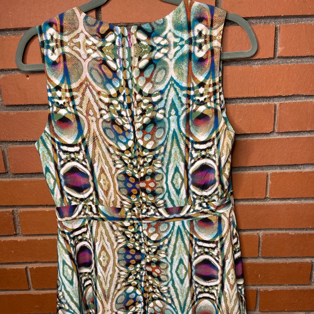 Stained glass faux wrap print dress - Picture 6 of 6